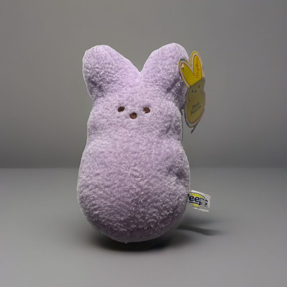 PEEPS Purple Sparkle Bunny Plush 10" Easter 2026 Just Born Stuffed Animal NWT